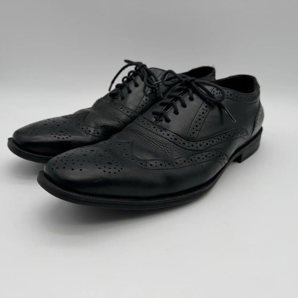 Men's Studio Belvedere Ryan Men's Size 11D Black Leather Lace Up Oxford Shoes